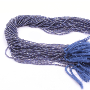 Iolite 2.5เป็น3มม. รูปร่าง rondelle ลูกปัดเหลี่ยมเพชรพลอยสีน้ำเงิน - Product Image 3