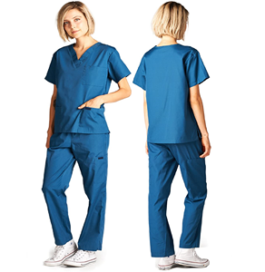 Uniformes d'infirmière de clinique professionnelle, Design personnalisé, ensemble haut et pantalon, pochette Cargo, col en V, blouses médicales pour hommes et femmes, 2 pièces - Product Image 1