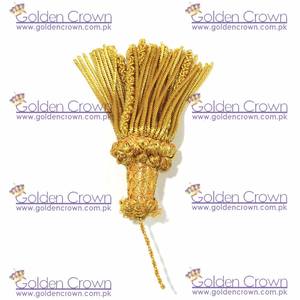 ด้ายโลหะพู่ทองแท่งแบบเส้นใยวิสคอสีทองแบบโบราณ - Product Image 4