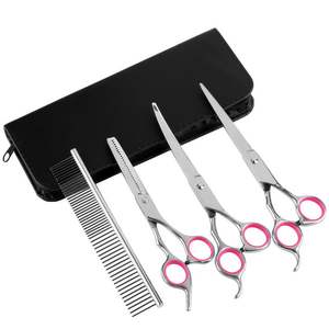 OBEXA Ciseaux de toilettage pour animaux de compagnie en acier inoxydable, ciseaux professionnels droits pour chien et chat, ciseaux à effiler, coupe de poils - Product Image 1