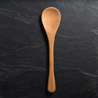 Cuchara de madera ecológica, cucharillas de madera con logotipo personalizado, 50 unidades