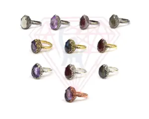 Позолоченные и серебряные кольца в античном стиле, аметистовый камень в форме груши, обручальные кольца в ретро стиле для мужчин и женщин, 2020 латунь, классические