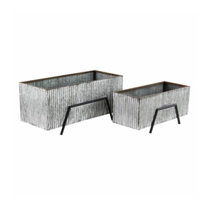 Reasonable Prices Rustic <b>Planter</b> Top Trending Design Garden Decoration Top Quality Metal Flower Pot <b>Rectangle</b> Shape - Product Image 5