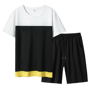 Conjunto de 2 piezas para hombre, conjunto de camisetas de manga corta y pantalones cortos, chándal de verano - Product Image 4