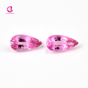 Venta al por mayor 100% Natural 10x5MM bebé rosa turmalina pera corte piedra preciosa DIY pendiente fabricación de joyas 2,46 Ct piedras preciosas sueltas proveedor - Product Image 3