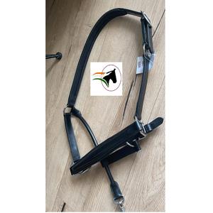 Licol de luxe en cuir anatomique pour cheval avec muserolle conique, rembourrage doux, collier de tête équestre, licol d'entraînement en cuir souple - Product Image 1