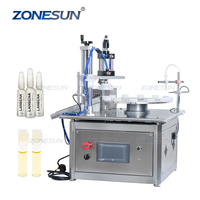 ZONESUN ZS-AFC1C поворотный автоматичекий освежитель воздуха, мини-тестер жидкое стекло маленький флакон моноблочная начинка нажатия укупорочная машина