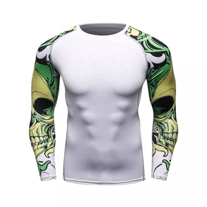 Camiseta de secado rápido para hombre, ropa deportiva Rashguard para gimnasio, camiseta de compresión para correr, Camiseta deportiva, protector contra sarpullido - Product Image 5