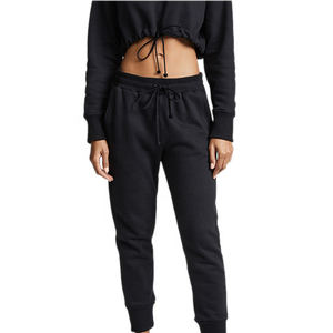 OEM Vente en gros Brodé Décontracté Crop Top à capuche Jogger pour les femmes Été Printemps Sports de plein air avec cordon de serrage Pantalon de survêtement - Product Image 3