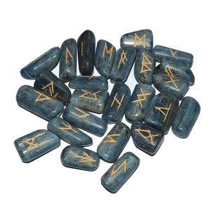Meilleure Offre : Ensemble de Runes en Agate Polie |   Fournisseur de sets de runes en kyanite polie |   Ensemble de runes roulées Kynite, artisanat indien de pierres de guérison en ligne - Product Image 1