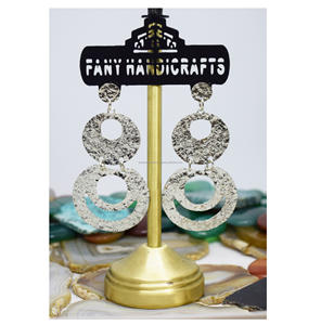 Pendientes de fiesta de playa de verano chino 2026, joyería, pendientes redondos de Navidad, pendientes redondos rojos con cuentas, joyería - Product Image 3