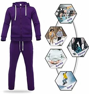 ชุดวอร์มแบบมีฮู้ดหนาหนาหนาสำหรับผู้ชาย,ชุดวอร์มแบบสวมศีรษะสำหรับฤดูใบไม้ร่วงและฤดูหนาวหนา2ชิ้นจำหน่ายโดย Plain Bulk - Product Image 1