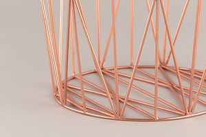 ตะกร้าลวดสีทองหรูหราพร้อมดีไซน์รูปทรงเรขาคณิตสำหรับการจัดเก็บที่ทันสมัยและการตกแต่งบ้าน - Product Image 5