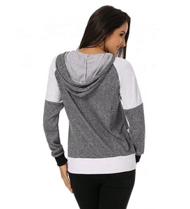 Sudadera con capucha para mujer, de bajo GSM, ligera, con logotipo personalizado - Product Image 2