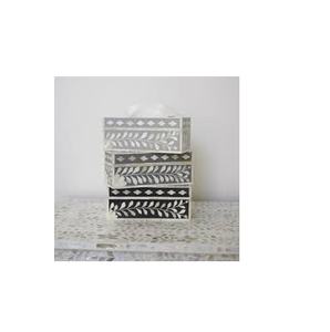 Porte-mouchoir en incrustation d'os pour le stockage de mouchoirs de bureau créatif à usage quotidien - Product Image 1