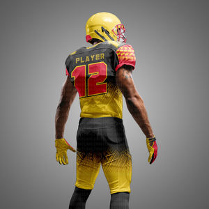 Diseña tu propio paquete de oferta de fútbol americano Ropa de equipo completamente sublimada Paquetes de conjuntos de uniformes de fútbol americano - Product Image 2