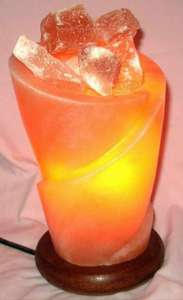 Lampes en sel de l'Himalaya NSLT Star Candle avec motif floral sculpté et sel rose - Product Image 6