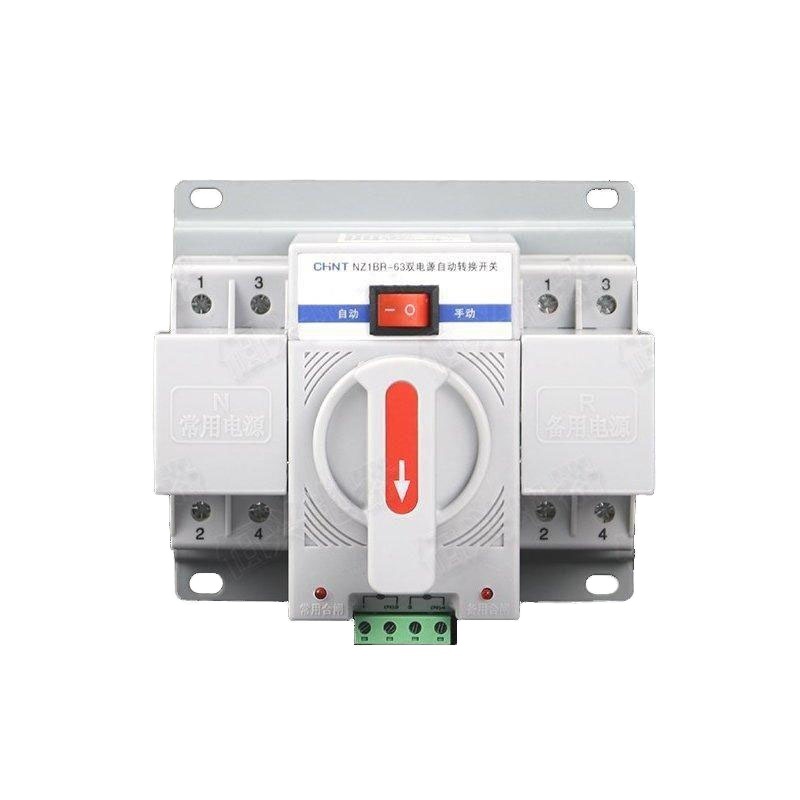 HOT SALE Chint Dual Power Supply Automatic Switch NZ1BR-63/2P/4P 10A Household 220V Switch ATS Circuit Breaker