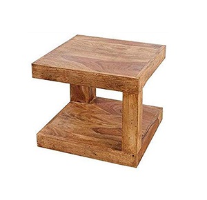 Mesa de centro cuadrada de madera maciza hecha a mano para sala de estar, centro de mesa, pasillo, para el hogar Decoración elegante, mesa de acento - Product Image 1