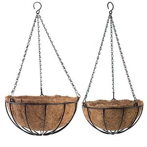 Jardinière suspendue en fibre de coco, porte-fleurs suspendu, pots de fleurs pour décorations d'arbre de Noël suspendues - Product Image 2