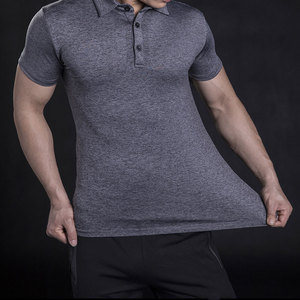 Polos de hombre con logotipo personalizado Golf Muscle Sports Brothers Fitness Summer Korean Casual Trend Polos de manga corta ajustados para hombre - Product Image 4