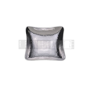 Bandeja de Servir Decorativa de Plata Martillada de Lujo, Plato Cuadrado de Metal para Centro de Mesa, Decoración del Hogar y Exhibición de Regalos - Product Image 6
