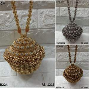 Bolso de mano de metal de diamante de lujo, bolso de noche nupcial y de diseñador con forro de PU para fiestas - Product Image 2