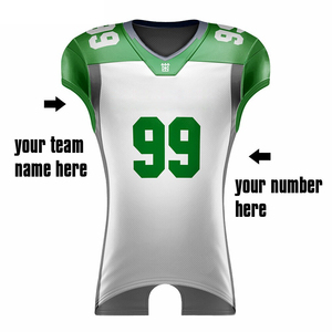 Maillots de football américain pour fans à faible MOQ et prix abordable, impression par sublimation personnalisée, tissu en maille, manches courtes, respirants, pour l'été - Product Image 3