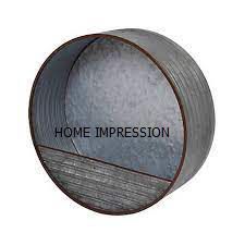 Jardinière moderne murale ronde en bois et galvanisée élégante au design antique pour un usage domestique à un prix raisonnable - Product Image 4