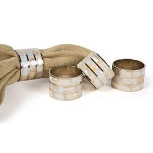 Anneau de serviette perlé rond martelé en laiton de haute qualité, décorations de Banquet de mariage haut de gamme, anneau de serviette - Product Image 3