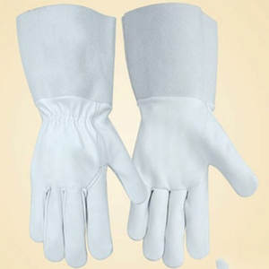 ถุงมือทำงานเพื่อความปลอดภัยสำหรับผู้ใหญ่ถุงมือเชื่อมหนังวัวแยกพิมพ์โลโก้ได้ตามต้องการ - Product Image 1