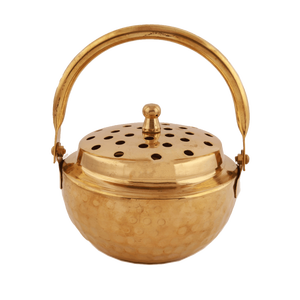 เตาโลหะทองเหลืองมีด้ามยาว,โคมไฟน้ำมันหอมระเหยที่จุดน้ำมันสำหรับเผาไม้ไผ่และกำยาน - Product Image 5