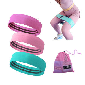 Precio de fábrica de alta resistencia de tela de poliéster Yoga Booty Band Set Logotipo personalizado Gimnasio Fitness Resistencia media Hip Loop Band - Product Image 3
