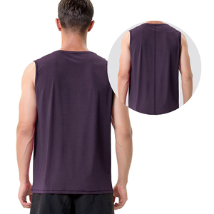 Solid Color Men's Workout Gym Fitness Tank Top High Quality Latest Designs Sports Vest At Wholesale 2022 - Product Image 3