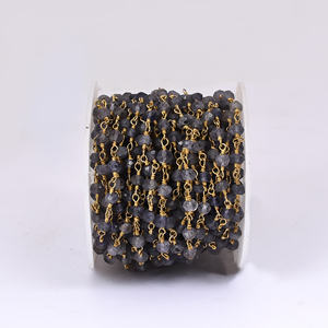 Iolite ลูกปัดอัญมณี925เงินสเตอร์ลิงลูกประคำสร้อยคอแฟชั่นสำหรับวันครบรอบแต่งงานหรือปาร์ตี้สำหรับผู้หญิง - Product Image 2