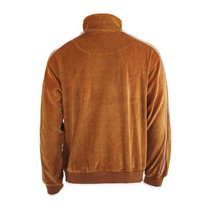 Tela de terciopelo naranja quemada con dobladillo blanco, elástica, cordón, moda personalizada, venta al por mayor - Product Image 3