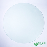 Tablero de Mesa de Vidrio Templado Transparente Moderno de 5 mm de Espesor, Estructura Sólida/ Hueca, Giratorio, Certificado EN 12150, 1 Año de Garantía