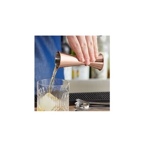 High Quality Copper <b>Cocktail</b> Jigger Glass Shiny Pure Copper Measuring Shot Glass for Party Ware Use Best Design - Product Image 2