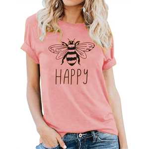 เสื้อยืดลายกราฟิกสำหรับผู้หญิงเสื้อยืดผ้าฝ้ายโพลีเอสเตอร์สั่งทำ - Product Image 4