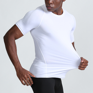 Camiseta de manga corta ajustada para hombre, ropa deportiva transpirable de secado rápido, con estampado personalizado, para correr y entrenar - Product Image 4