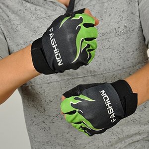 Gants d'entraînement tactiques demi-fins de haute qualité, gants tactiques de moto couleur kaki avec Logo personnalisé, vente en gros - Product Image 5