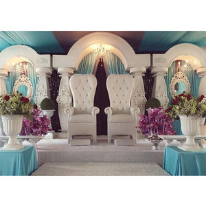 เวทีงานแต่งงานหนังหรูหราสไตล์อังกฤษ ตกแต่งเวทีงานแต่งงานด้วยหนัง ผนังหนังงานแต่งงานสุดอลังการ สหรัฐอเมริกา - Product Image 1