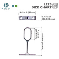 Support de tringle de douche/armoire en zinc chromé HOWTOOL, embout à levier, norme ISO (L16mm x H30mm), échantillon gratuit disponible