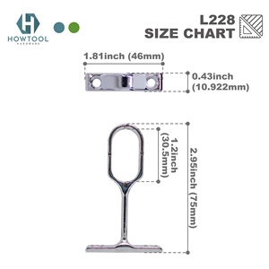 HOWTOOL Soporte de Poste de Cortina de Ducha de Acero Inoxidable con Zócalo de Brida de Palanca Estándar ISO (W16mm X H30mm) - Product Image 6