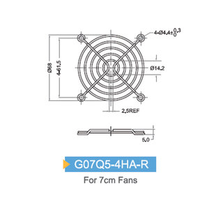 Protector de Dedos de Acero Inoxidable STK G07Q5-4HA-R para Ventiladores Axiales de 7 cm con Garantía de 3 Años - Product Image 2