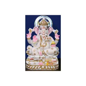 Makrana-estatua de Ganesh de mármol blanco, escultura de Ganesha de Señor de mármol blanco - Product Image 1