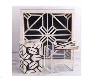 Style Arabe Ramadan Eid Cadeau Os Bakhoor Brûleur Résine Incrustation Plateau Coffret Arabe Mubkhar Oud Fabricant Qualité Religieux - Product Image 1