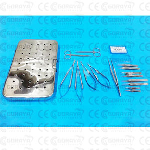 GORAYA-Conjunto de microinstrumentos de cirugía manual alemana, instrumentos quirúrgicos de microcirugía, certificado CE ISO, gran oferta - Product Image 2