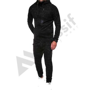 Venta al por mayor personalizado 100% poliéster ropa deportiva chándal para hombres transpirable Jogger chándal de talla grande conjuntos para el invierno - Product Image 5