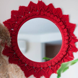 Macrame <b>Mirror</b> Decoration Living Room Arch <b>Mirror</b> <b>Compact</b> <b>Mirror</b> Home Decor Accessories - Product Image 1